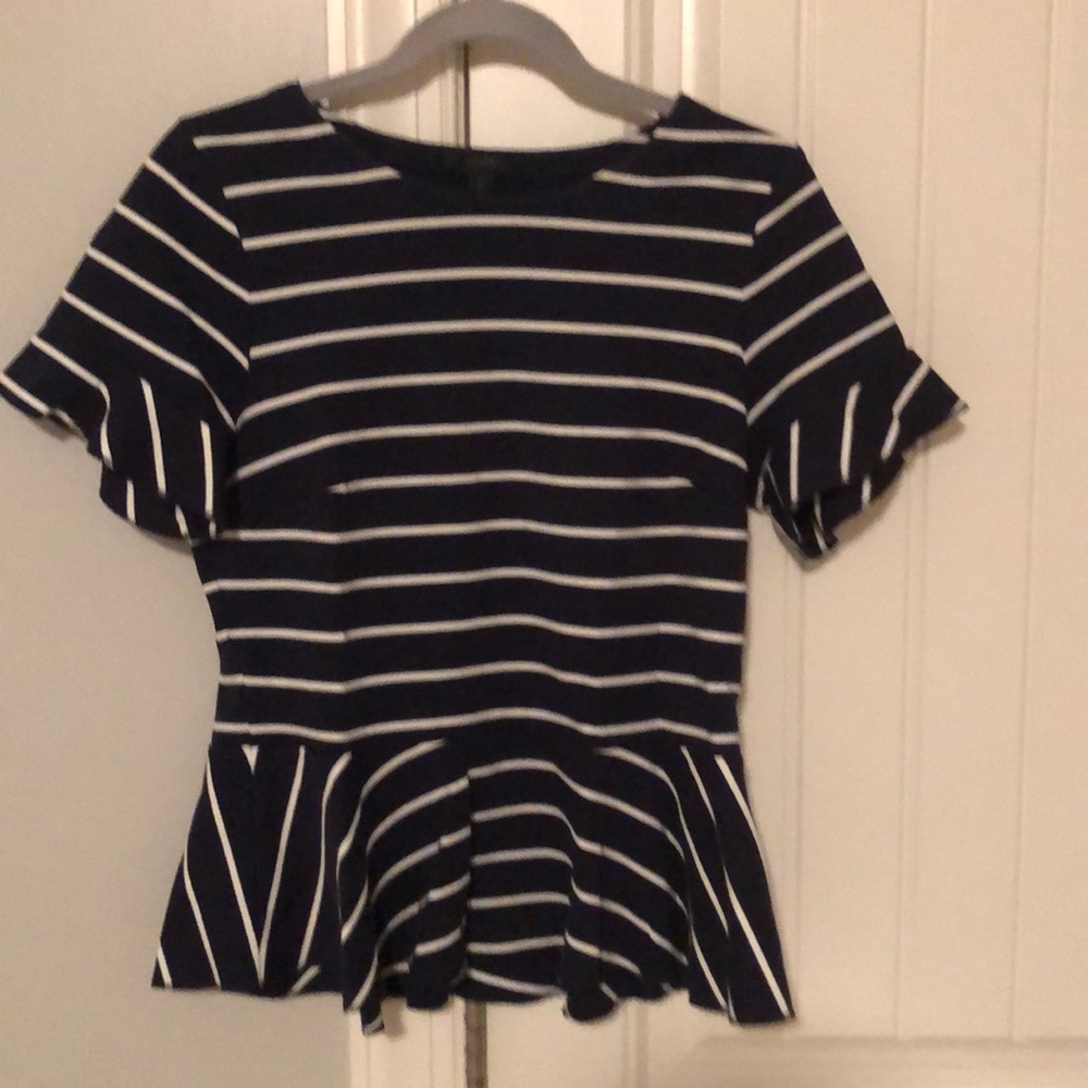 J. Crew short sleeve peplum top